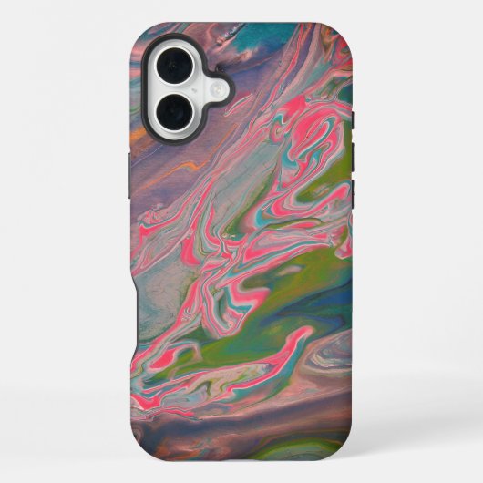 Rivier van kleuren Flow Paint Art iPhone Hoesje (Achterkant)