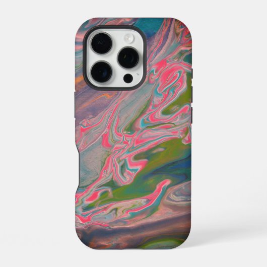 Rivier van kleuren Flow Paint Art iPhone Hoesje (Achterkant)