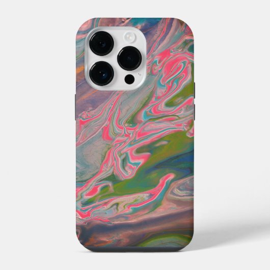 Rivier van kleuren Flow Paint Art iPhone Hoesje (Achterkant)