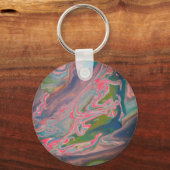 Rivier van kleuren Flow Paint Art Sleutelhanger (Voorkant)