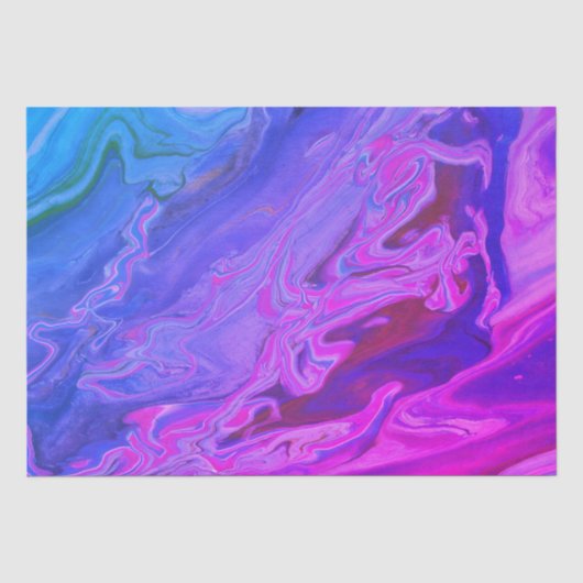Rivier van kleuren Flow Paint Art Tissuepapier (Voorkant)