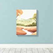 Rivier van natuur | Natuurlandschap van de Waterve Canvas Afdruk (Insitu (Houten vloer))