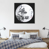 Rivier zicht canvas afdruk (Insitu (Slaapkamer))