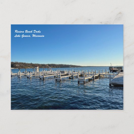 Riviera Beach Docks in Lake Genève Wisconsin Briefkaart (Voorkant)