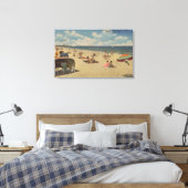 Riviera Beach, Florida - Sunbathers op Beach Canvas Afdruk (Insitu (Slaapkamer))