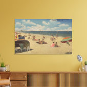 Riviera Beach, Florida - Sunbathers op Beach Canvas Afdruk (Insitu (Woonkamer))