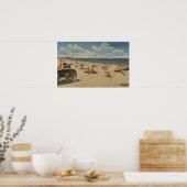 Riviera Beach, Florida - Sunbathers op Beach Poster (Keuken)