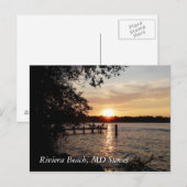 Riviera Beach, MD Sunset - BRIEFKAART (Voorkant / Achterkant)
