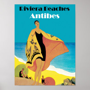 Riviera Beaches ~ Antibes Poster