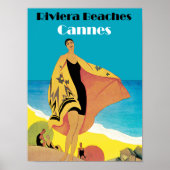 Riviera Beaches ~ Cannes Poster (Voorkant)