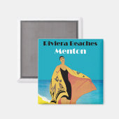 Riviera Beaches ~ Menton Magneet (Voorkant / Achterkant)