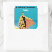 Riviera Beaches ~ Nice Vierkante Sticker (Tas)