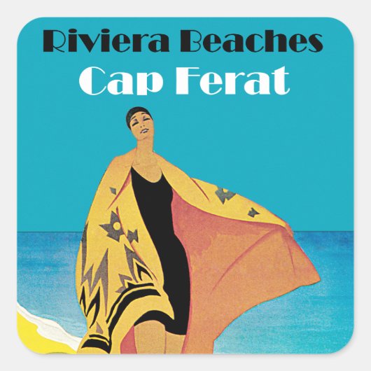 Riviera Beaches ~ Pet Ferat Vierkante Sticker (Voorkant)
