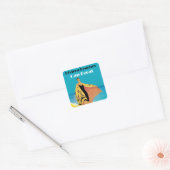 Riviera Beaches ~ Pet Ferat Vierkante Sticker (Envelop)