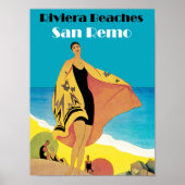 Riviera Beaches ~ San Remo Poster (Voorkant)