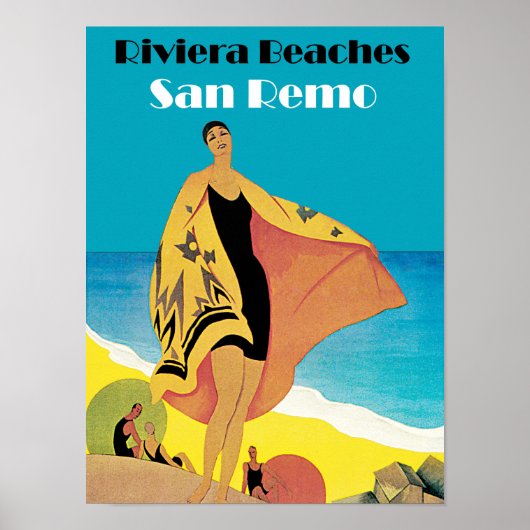 Riviera Beaches ~ San Remo Poster (Voorkant)