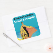 Riviera Beaches ~ Sestri Levante Vierkante Sticker (Envelop)