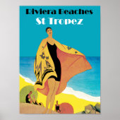 Riviera Beaches ~ St Tropez Poster (Voorkant)
