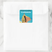 Riviera Beaches ~ Ventimiglia Vierkante Sticker (Tas)