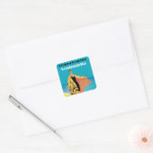 Riviera Beaches ~ Ventimiglia Vierkante Sticker (Envelop)