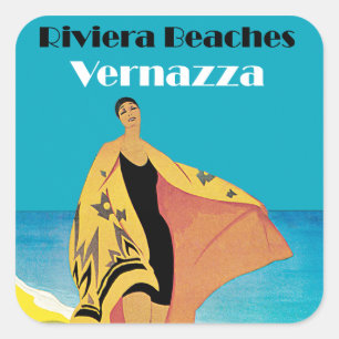 Riviera Beaches ~ Vernazza Vierkante Sticker