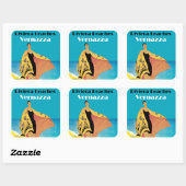 Riviera Beaches ~ Vernazza Vierkante Sticker (Vel)