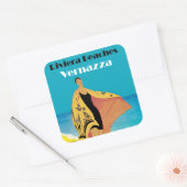 Riviera Beaches ~ Vernazza Vierkante Sticker (Envelop)