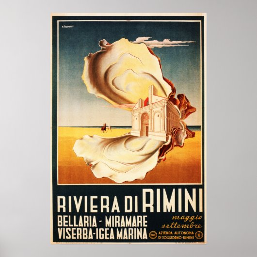Riviera di Rimini ITALIË Reizen Feestdagen Poster (Voorkant)