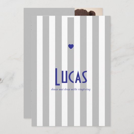 Riviera Gris Bleu Save The Date (Voorkant / Achterkant)