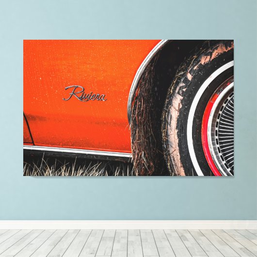 Rivièra in de Rough Canvas Afdruk (Insitu (Houten vloer))