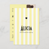 Riviera Jaune en Black als geboorteplaats gebruike Save The Date (Voorkant / Achterkant)