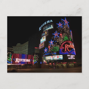Riviera Las Vegas bij Night Afbeelding Briefkaarte Briefkaart