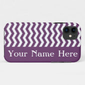 Riviera Lavendar Wave Chevron met naam Case-Mate iPhone Case (Achterkant (horizontaal))