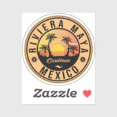 Riviera Maya Beach - Mexico Sunrise Palm tree Sticker (Vel)