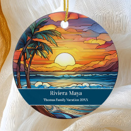 Riviera Maya Beach Vakantie Keramisch Ornament