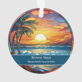 Riviera Maya Beach Vakantie Ornament (achterkant)