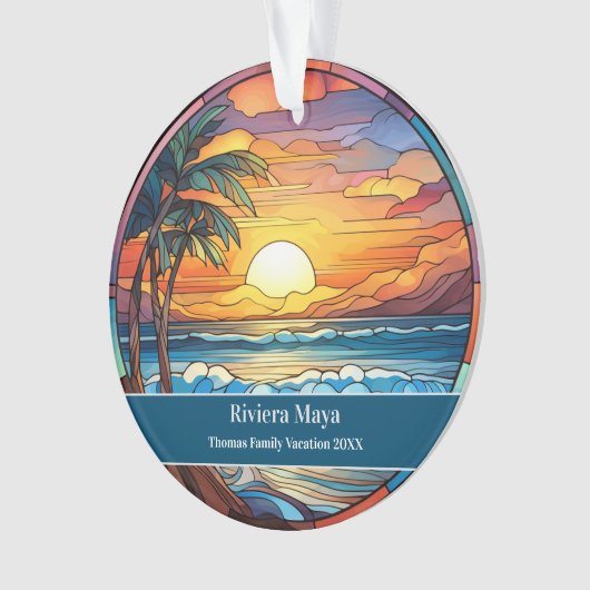 Riviera Maya Beach Vakantie Ornament (voorkant)
