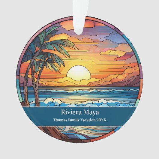 Riviera Maya Beach Vakantie Ornament (voorkant)