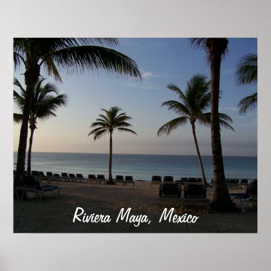 Riviera Maya Cancun Mexico Beach Vacation Poster (Voorkant)