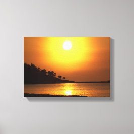 Riviera Maya Cancun Mexico Caribbean Zee Sunrise Canvas Afdruk