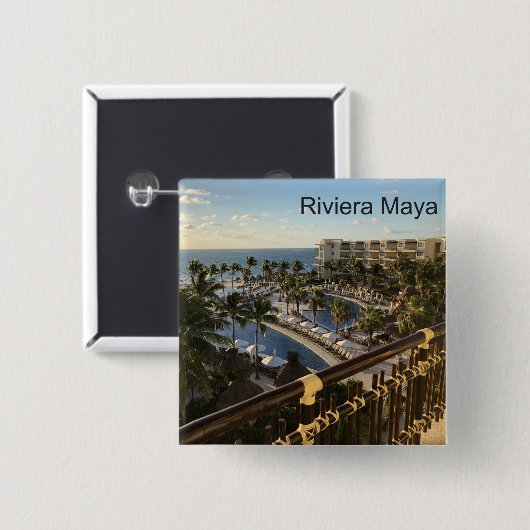 Riviera Maya Cancun Mexico - Square Button (Voorkant /achterkant)