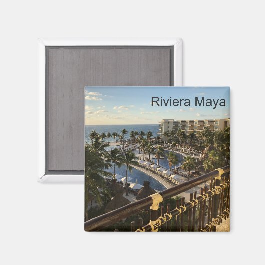 Riviera Maya Cancun Mexico - Vierkante Magneet (Voorkant / Achterkant)