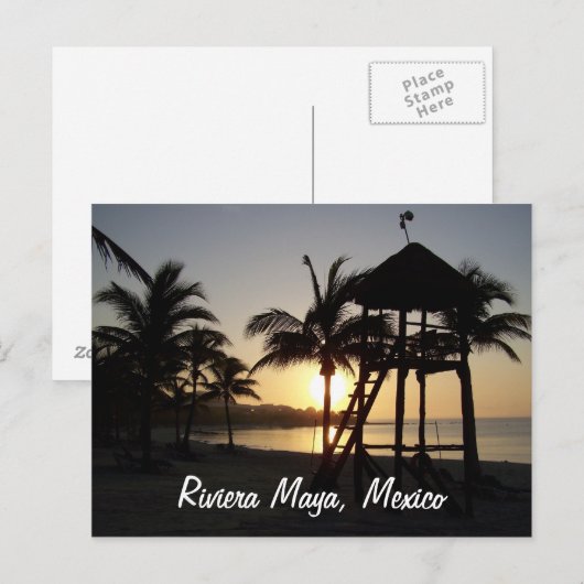 Riviera Maya Cancun Zee Briefkaart (Voorkant / Achterkant)