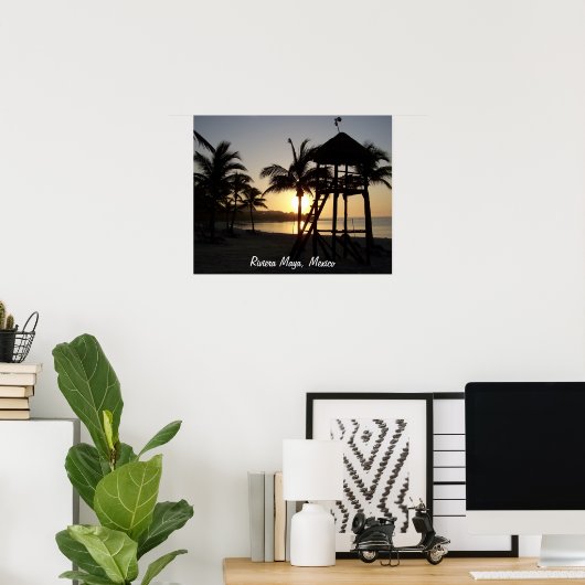 Riviera Maya Cancun Zee Poster (Thuiskantoor)