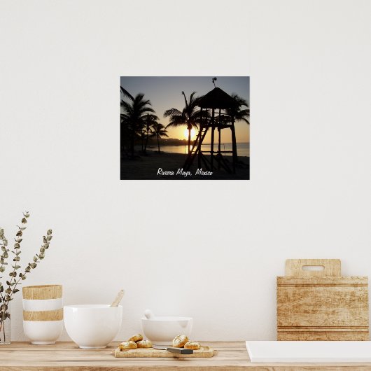 Riviera Maya Cancun Zee Poster (Keuken)
