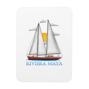 Riviera Maya Coastal Nautical Sailing Sailor Magneet