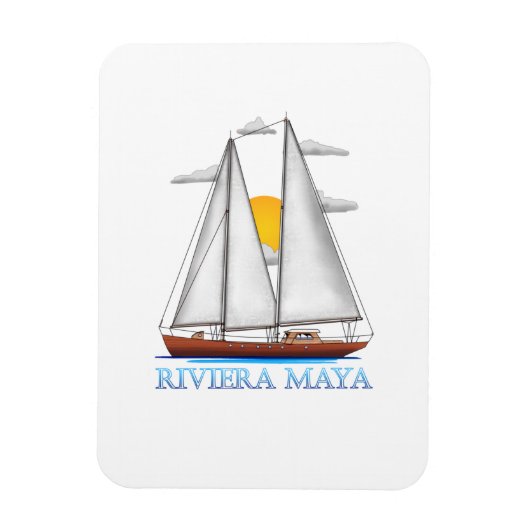 Riviera Maya Coastal Nautical Sailing Sailor Magneet (Verticaal)