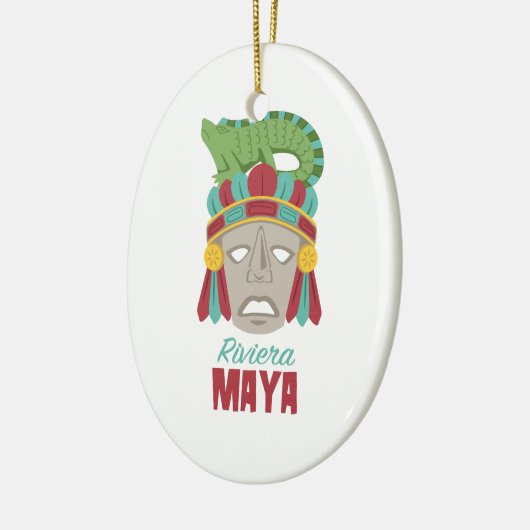 Riviera Maya Mask Keramisch Ornament (Links)