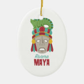 Riviera Maya Mask Keramisch Ornament (Voorkant)