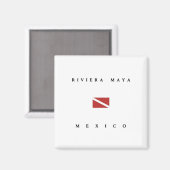 Riviera Maya Mexico Duikvlag Magneet (Voorkant / Achterkant)